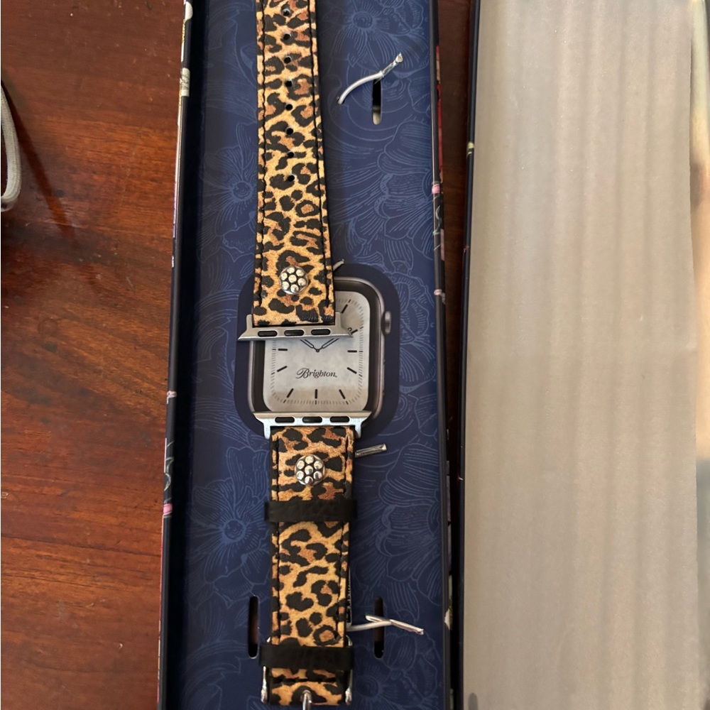NEW TAGS ON BRIGHTON Leopard Print Watch BAND for APPLE WATCH CASE included